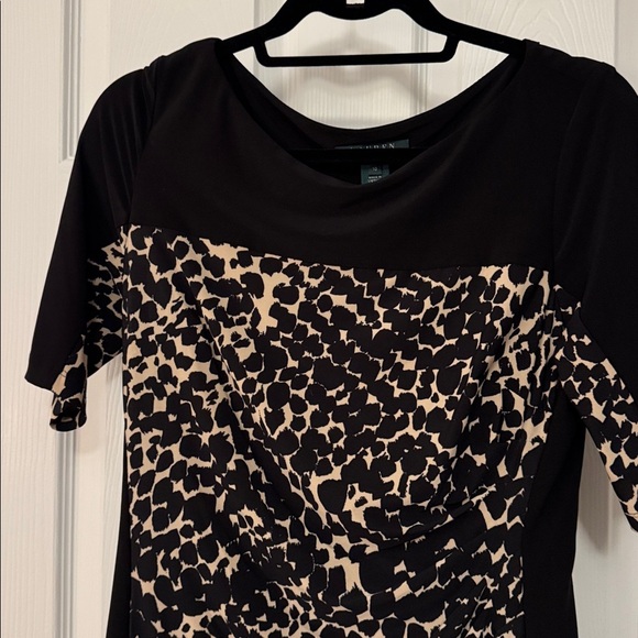 Ralph Lauren Black and Tan Midi Dress - Picture 2 of 8